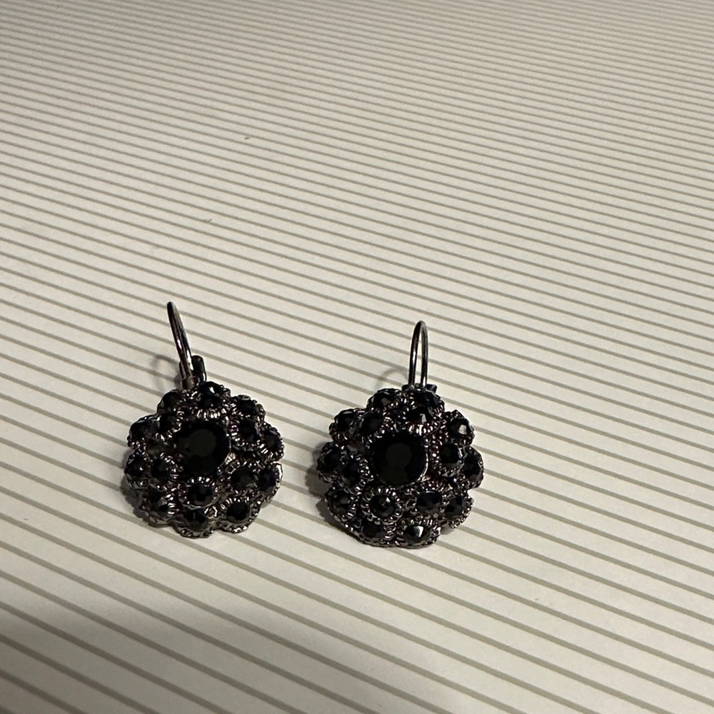 Elegant Black rhinestone drop Earrings